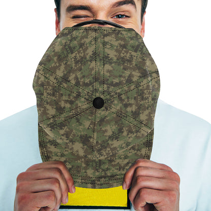 Camouflage Aztec Green Army Print Snapback Cap