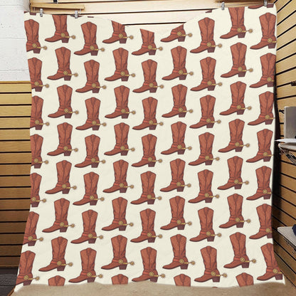 Cowboy Pattern Print Design 06 Premium Quilt