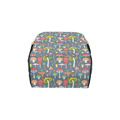 Mushroom Pattern Print Design A03 Diaper Bag Backpack