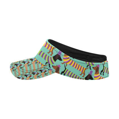 Dachshund Pattern Print Design 05 Unisex Sun Visor