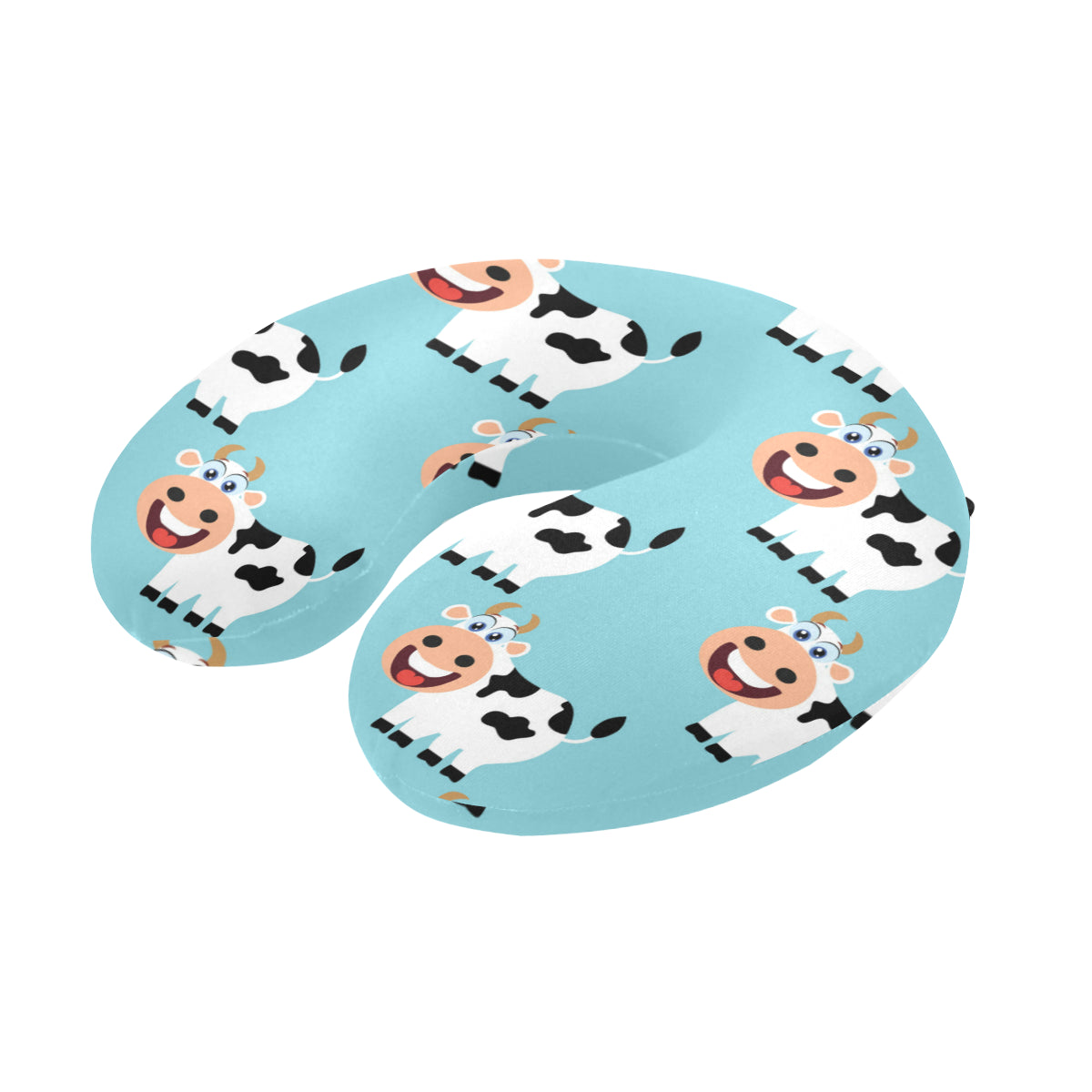 Cattle Cute Pattern Print Design 01 U-Shaped Travel Neck Pillow