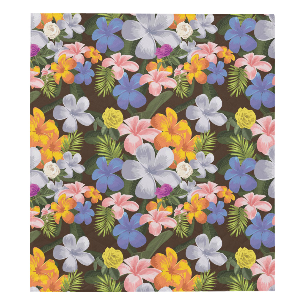 Plumeria Pattern Print Design PM03 Premium Quilt
