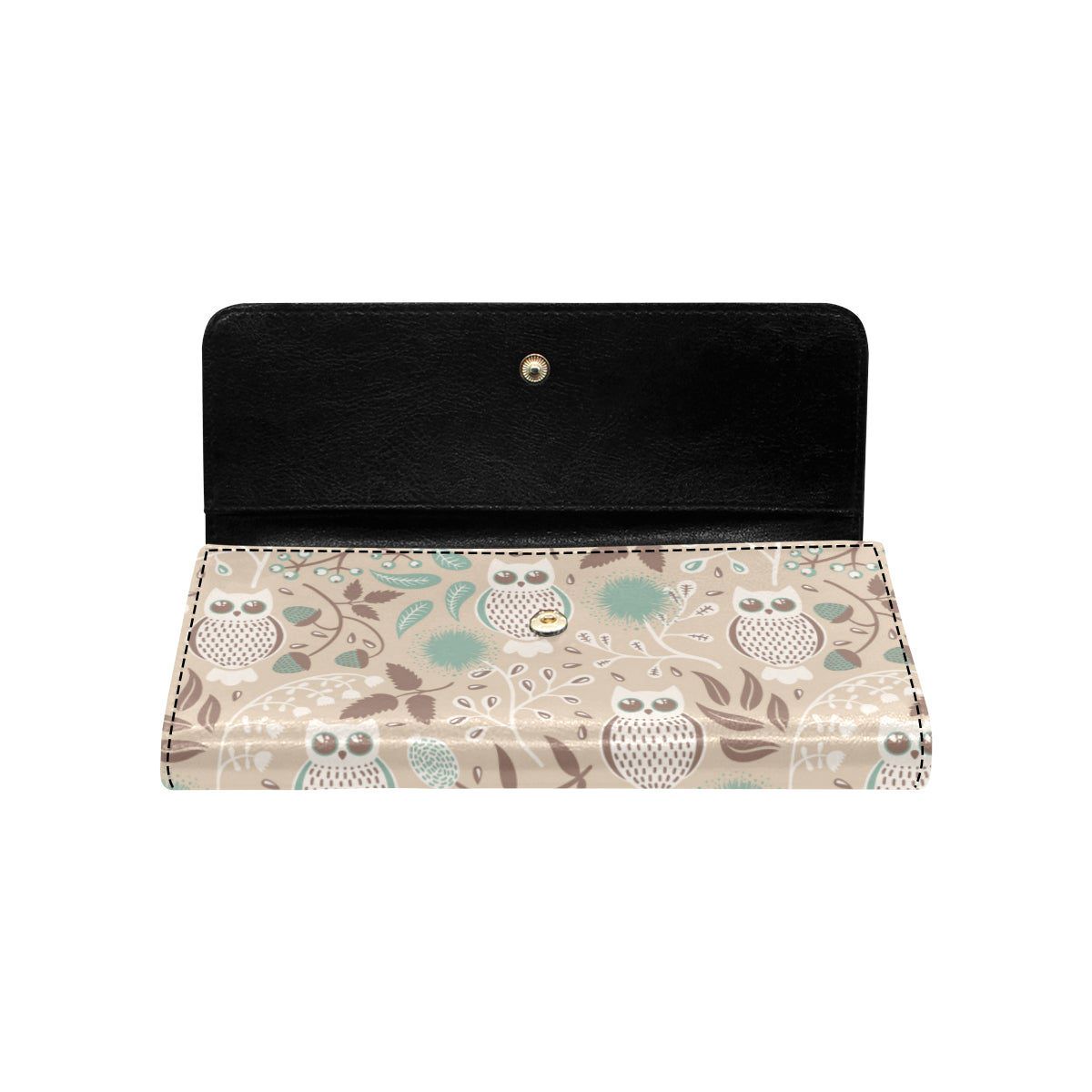 Owl Pattern Print Design A02 Women's Trifold Wallet