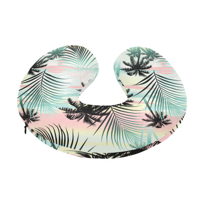Palm Tree Pattern Print Design A03 U-Shaped Travel Neck Pillow