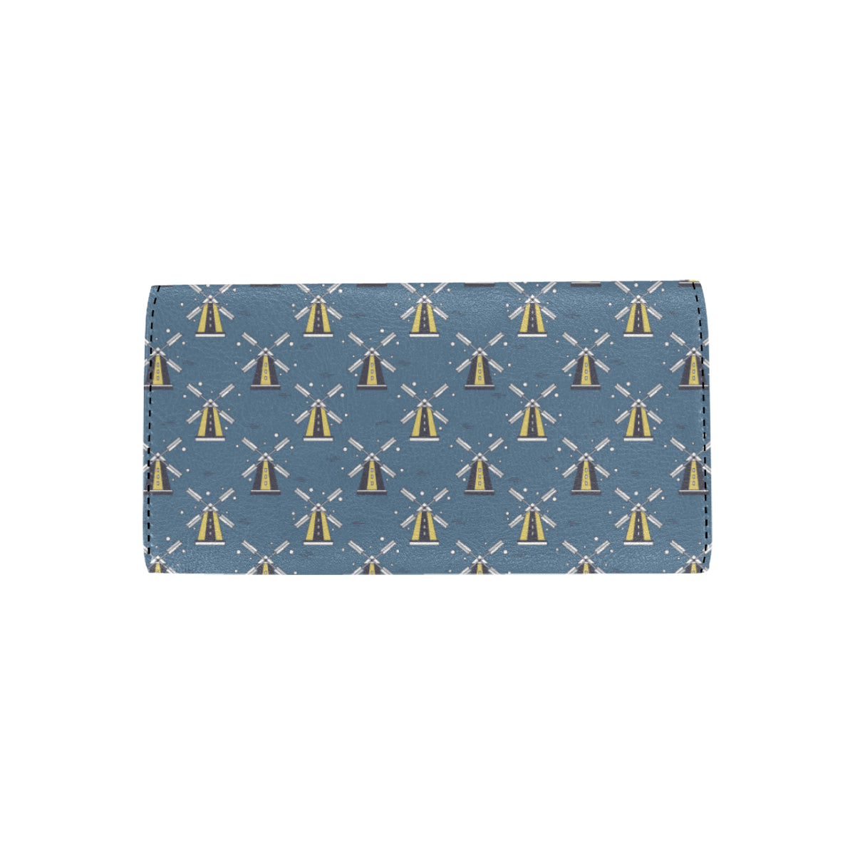 Windmill Pattern Print Design 03 Women's Trifold Wallet