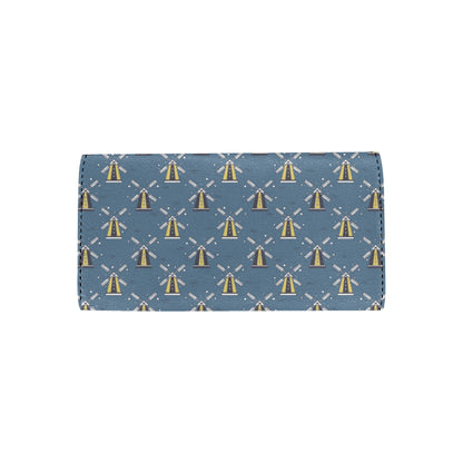 Windmill Pattern Print Design 03 Women's Trifold Wallet