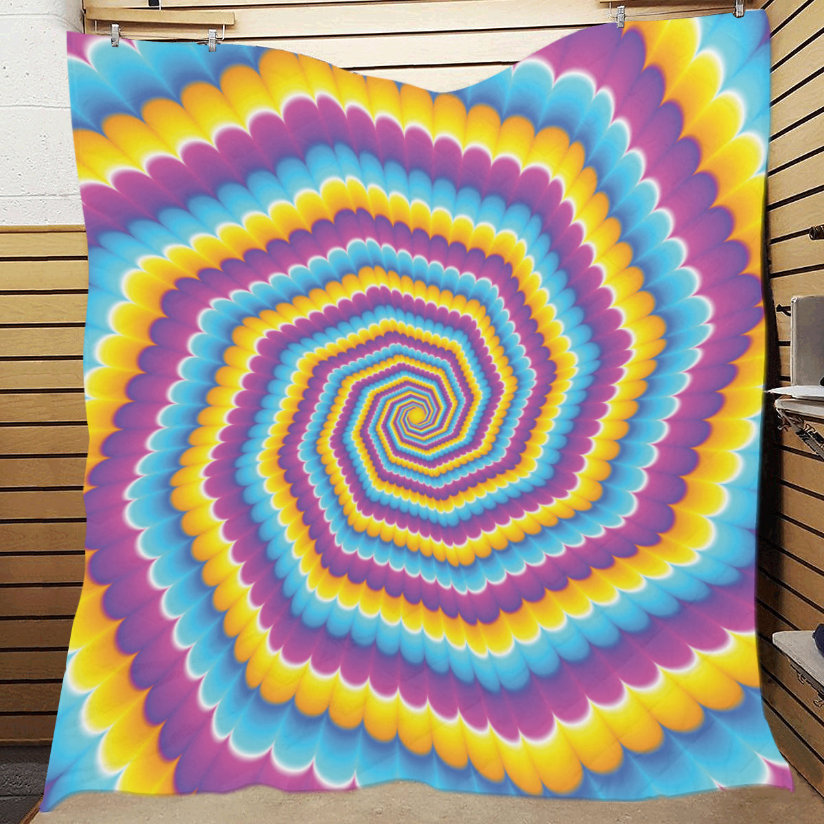 Optical illusion Pattern Print Design A04 Premium Quilt