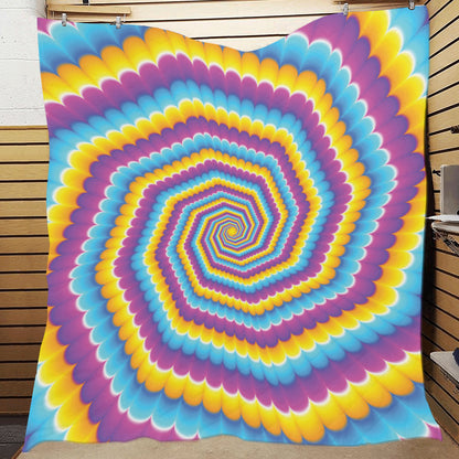 Optical illusion Pattern Print Design A04 Premium Quilt