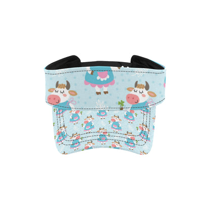 Cattle Happy Pattern Print Design 03 Unisex Sun Visor