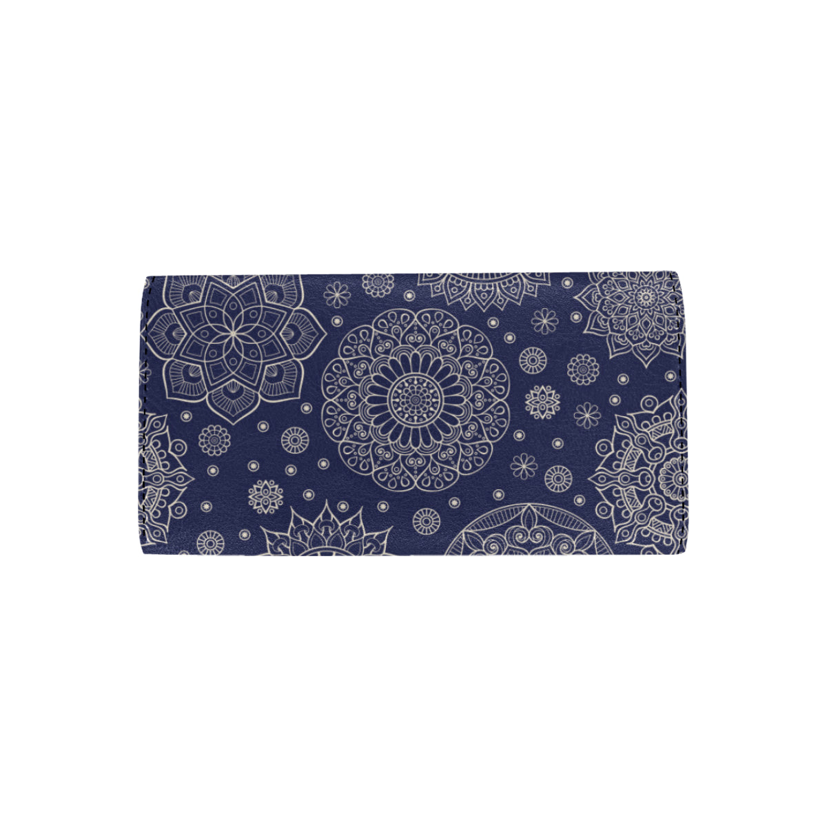 Mandala Pattern Print Design 02 Women's Trifold Wallet