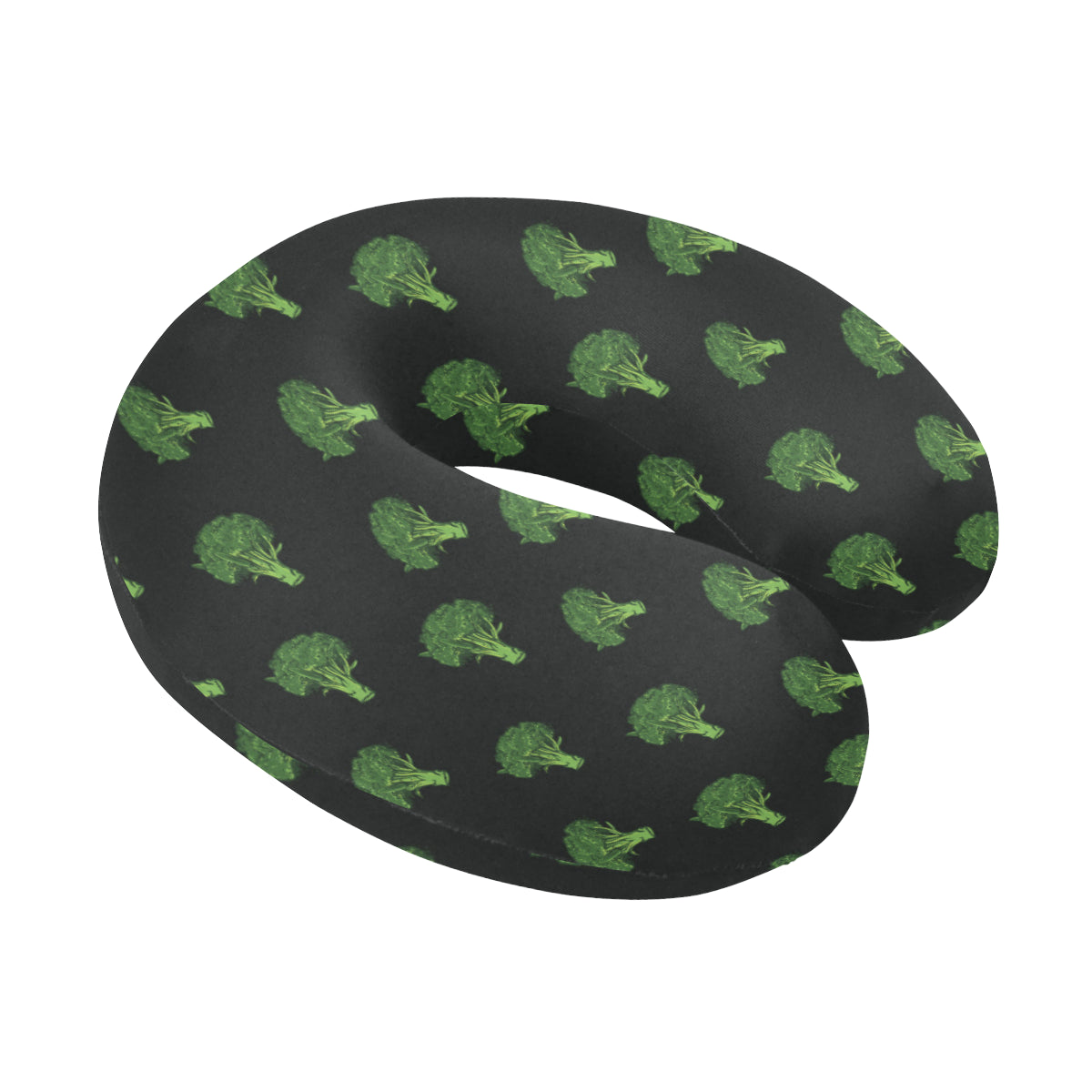 Broccoli Pattern Print Design 04 U-Shaped Travel Neck Pillow