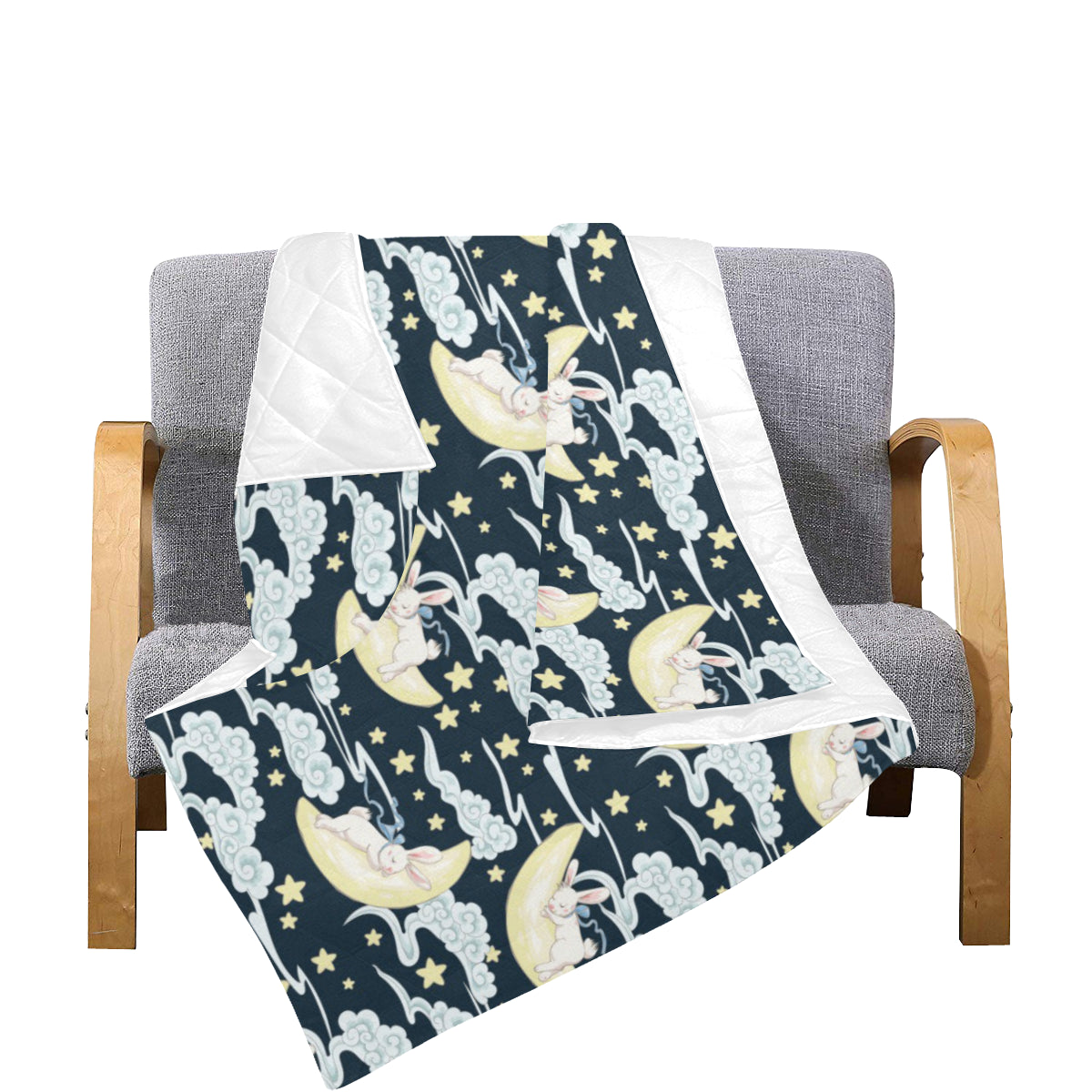 Rabbit Sleeping Pattern Print Design RB08 Premium Quilt