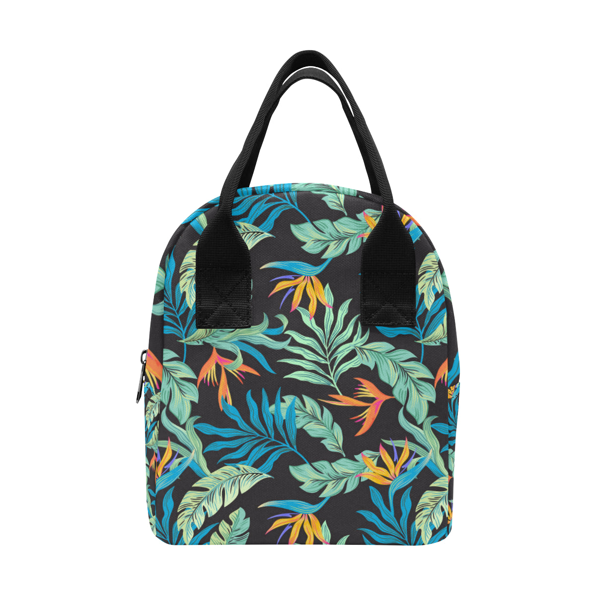 Tropical Palm Leaves Hawaiian Flower Insulated Lunch Bag