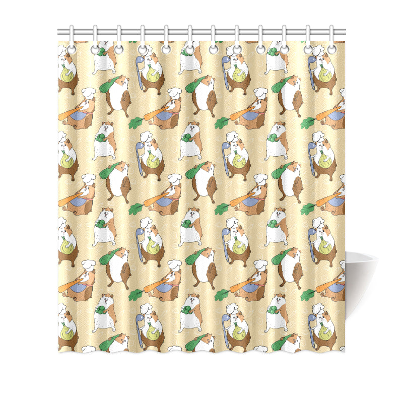 Guinea Pig Pattern Print Design 03 Shower Curtain