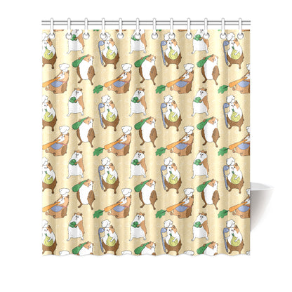 Guinea Pig Pattern Print Design 03 Shower Curtain