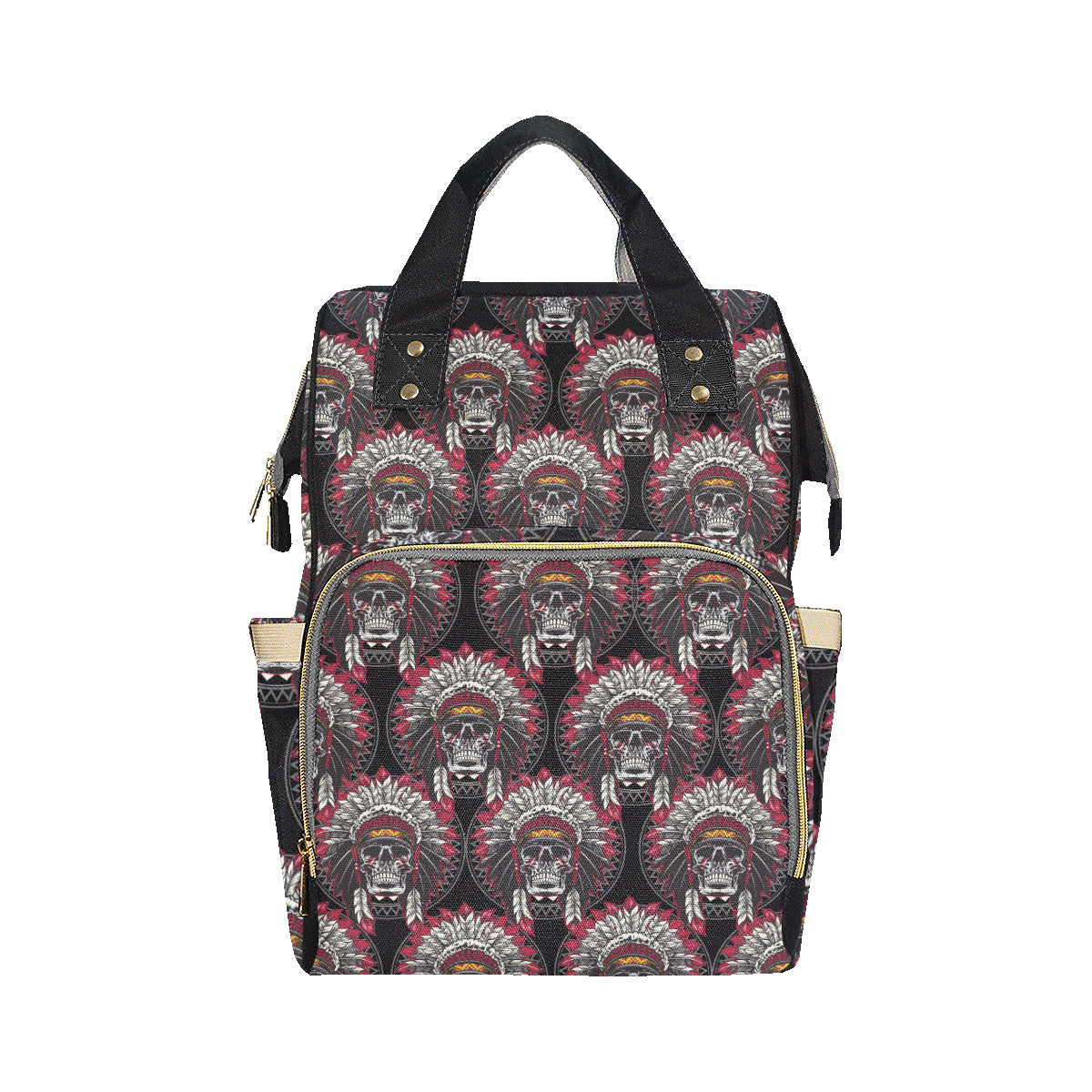 Native Indian Skull Diaper Bag Backpack