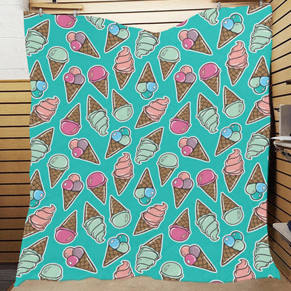 Ice Cream Pattern Print Design IC01 Premium Quilt