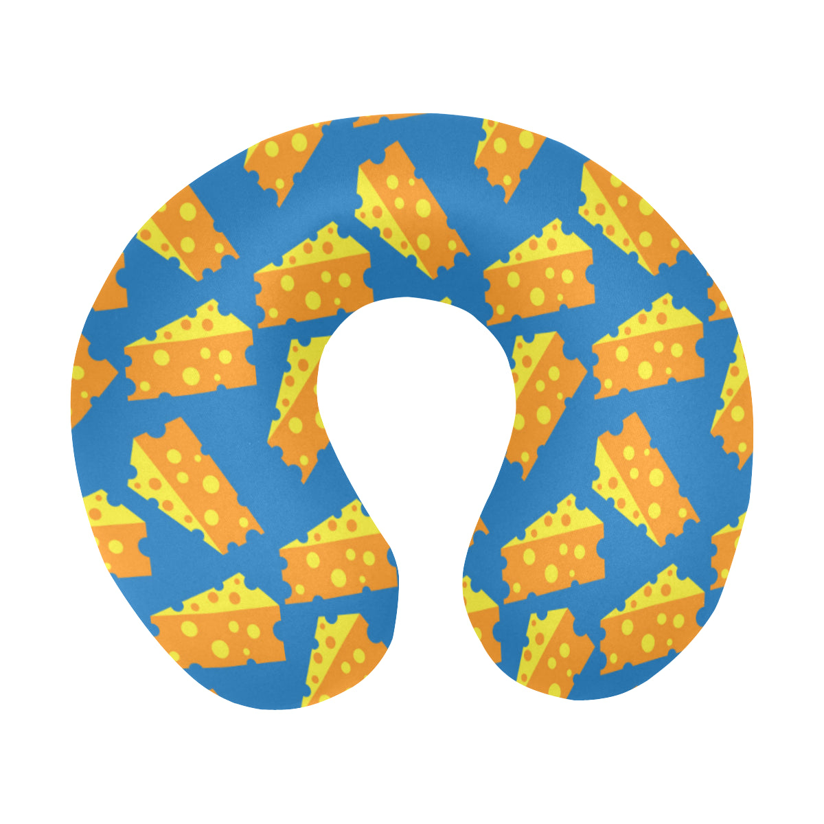 Cheese Pattern Print Design 05 U-Shaped Travel Neck Pillow