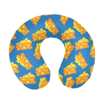 Cheese Pattern Print Design 05 U-Shaped Travel Neck Pillow