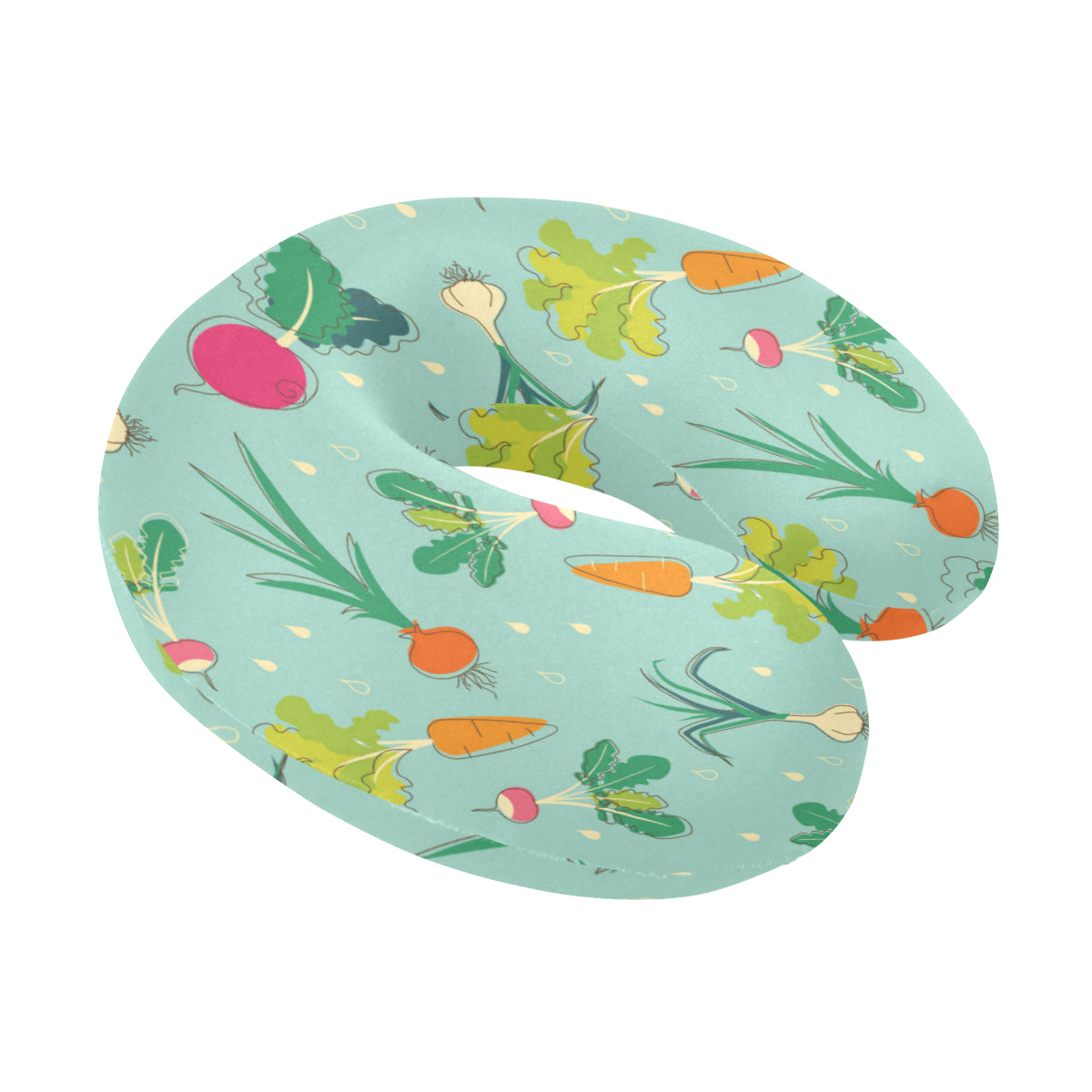 Radish Pattern Print Design A01 U-Shaped Travel Neck Pillow