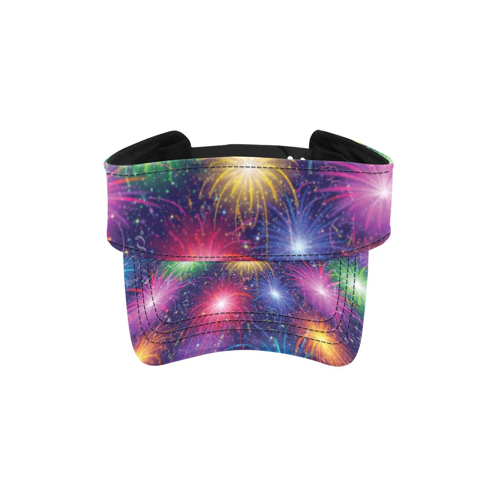 Firework Colorful Print Design LKS301 Unisex Sun Visor