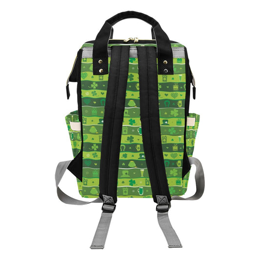 Shamrock Print Design LKS303 Diaper Bag Backpack