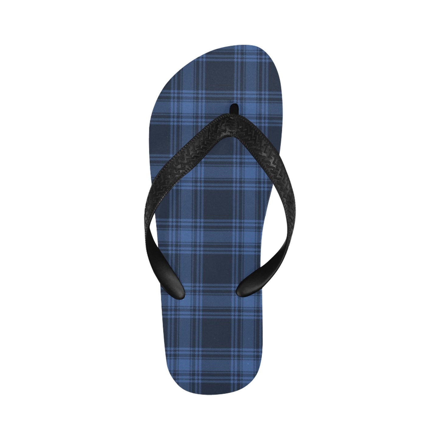 Tartan Blue Print Design LKS304 Flip Flops