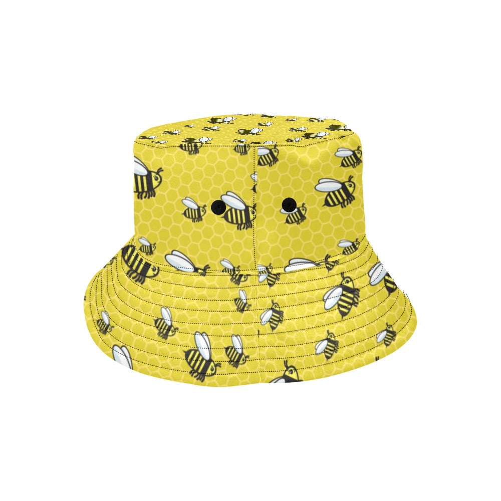 Bee Cute Print Design LKS308 Unisex Bucket Hat