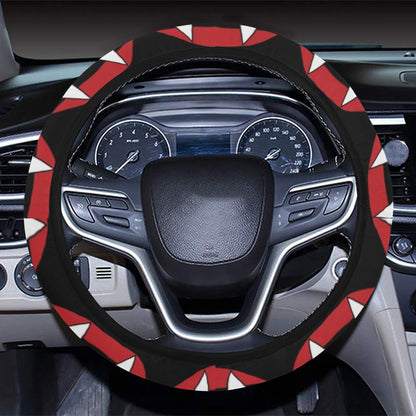 Vampire Lips Print Design LKS302 Steering Wheel Cover with Elastic Edge