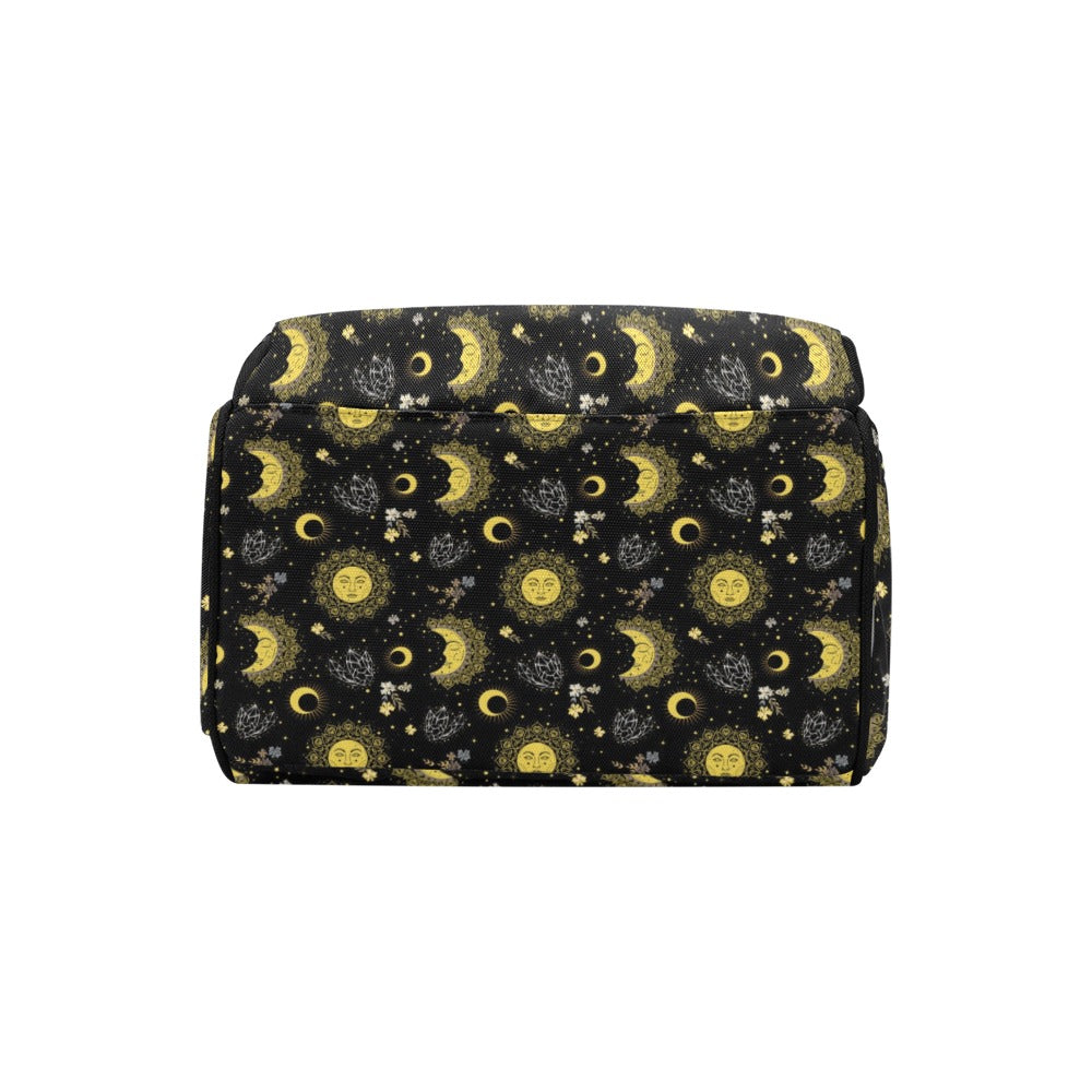 Sun Moon Print Design LKS301 Diaper Bag Backpack