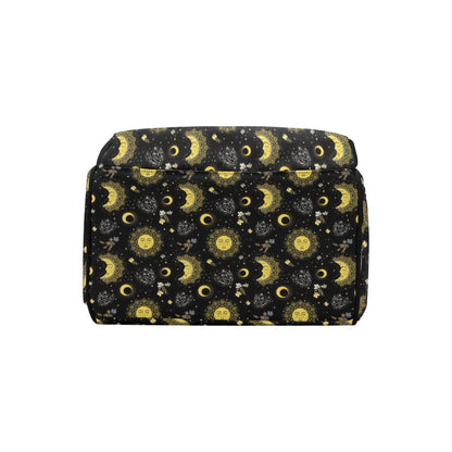 Sun Moon Print Design LKS301 Diaper Bag Backpack