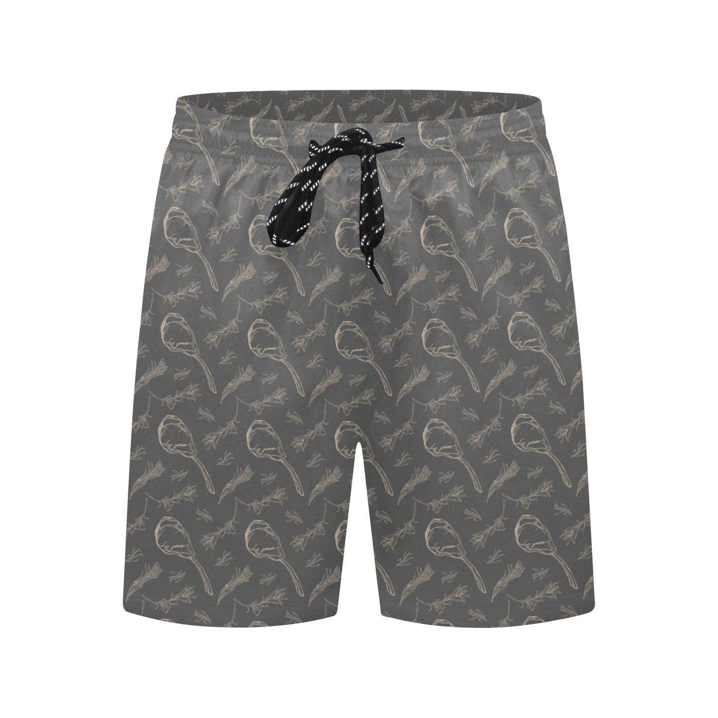 Steak Print Design LKS302 Men's Swim Trunks Beach Shorts