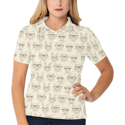 Cat Pattern Print Design 02 Women's Polo Shirt