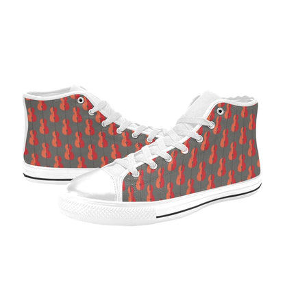 Cello Print Design LKS401 Men's High Top Canvas Shoes