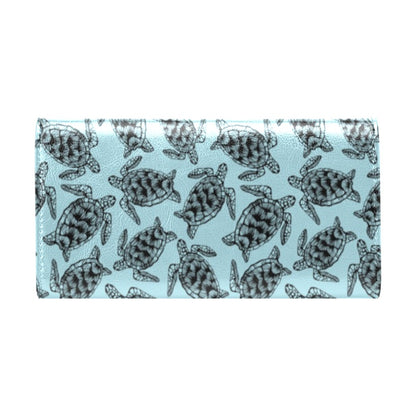 Sea Turtle Print Design LKS3010 Women's Trifold Wallet