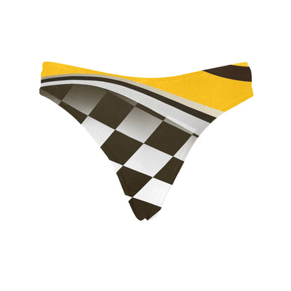 Checkered Flag Racing Style Women's Thongs
