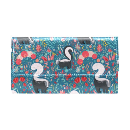 Skunk Print Design LKS302 Women's Trifold Wallet