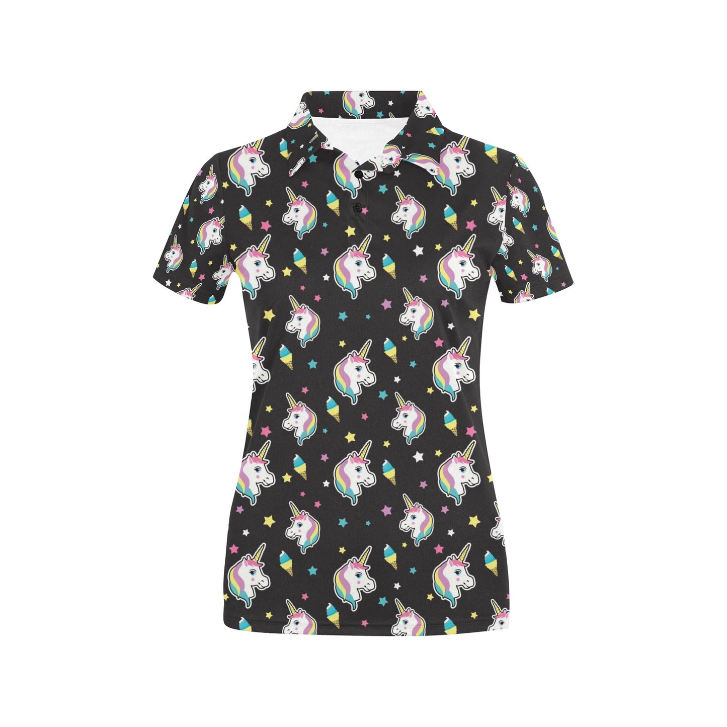 Unicorn Print Design LKS302 Women's Polo Shirt