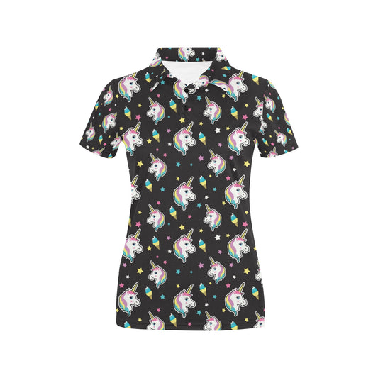 Unicorn Print Design LKS302 Women's Polo Shirt