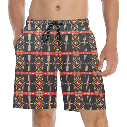 Southwest Pattern Print Design LKS303 Men's Swim Trunks Beach Shorts
