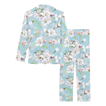 Apple blossom Pattern Print Design AB06 Women's Long Pajama Set