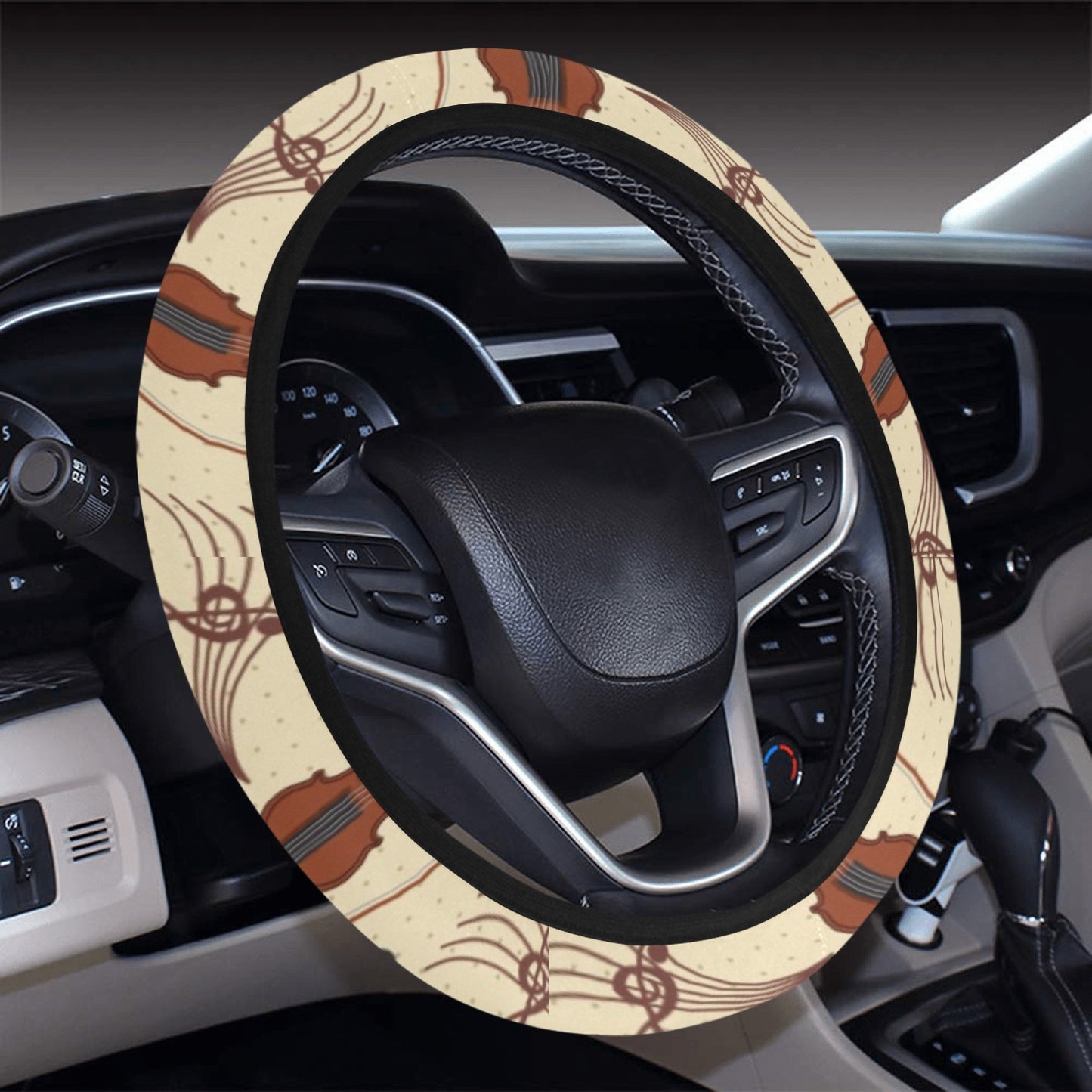 Cello Print Design LKS402 Steering Wheel Cover with Elastic Edge