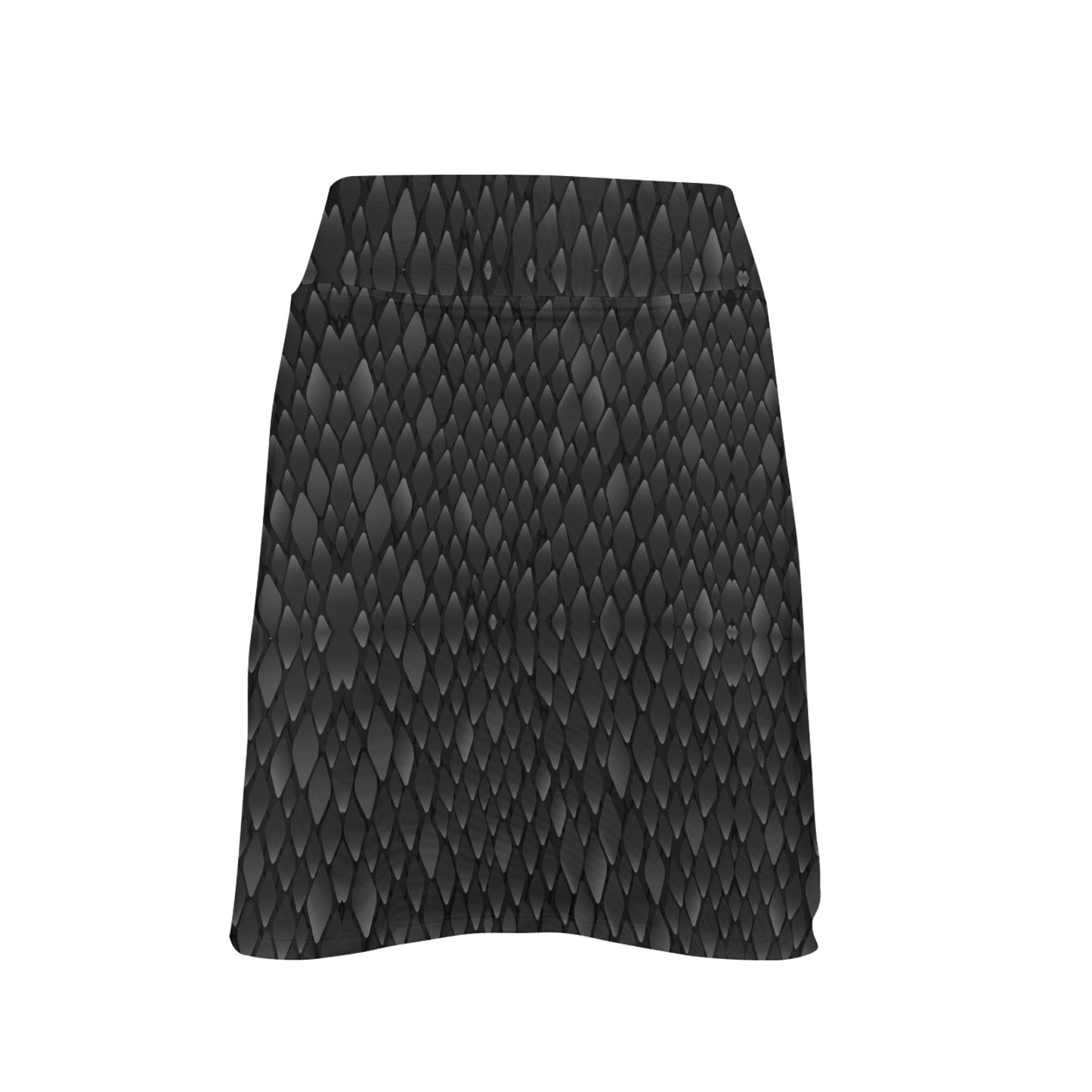 Snake Skin Black Print 17" Golf & Pickleball Skort with Pockets