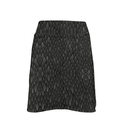 Snake Skin Black Print 17" Golf & Pickleball Skort with Pockets