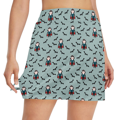 Vampire Print Design LKS304 17" Golf & Pickleball Skort with Pockets
