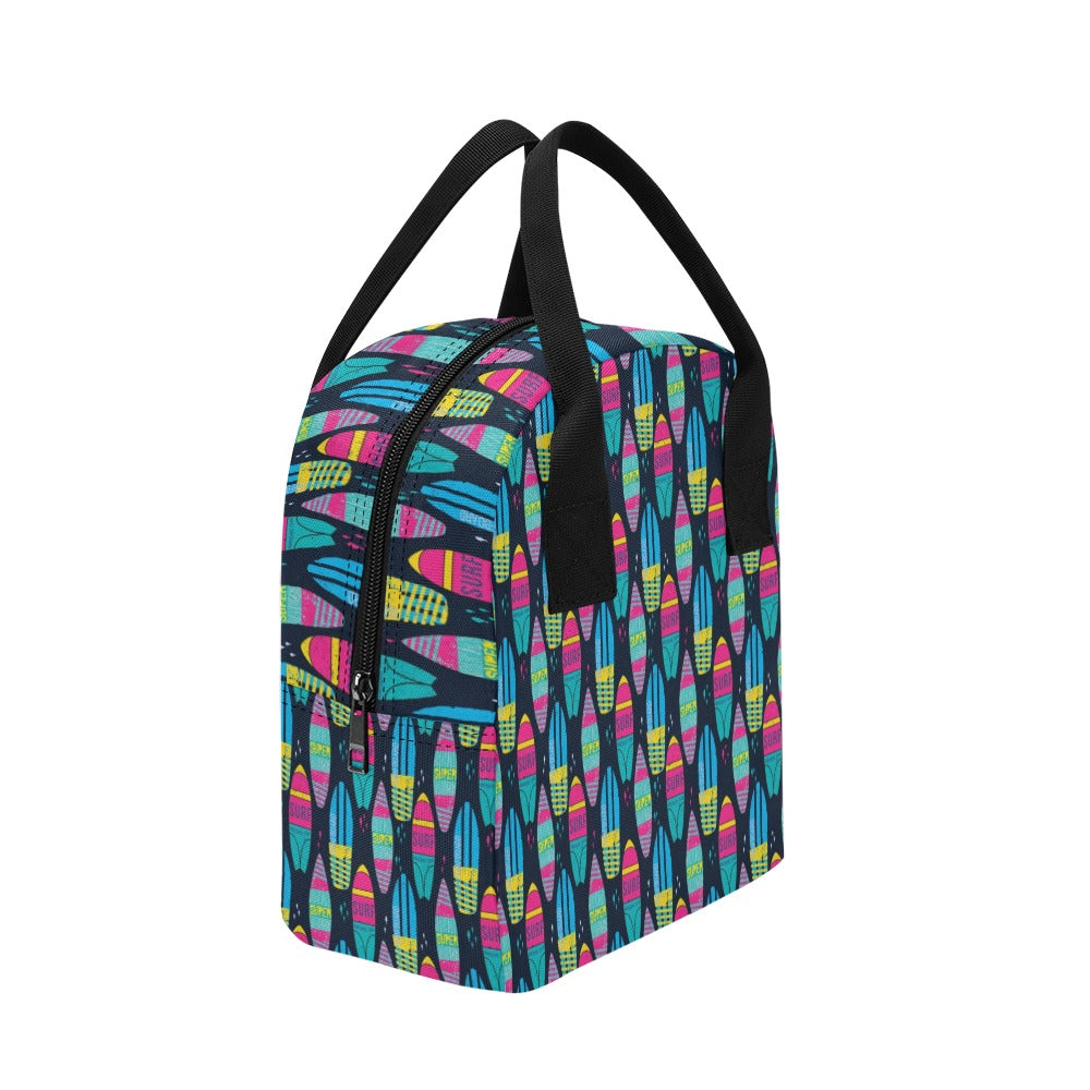 Surfboard Colorful Print Design LKS302 Insulated Lunch Bag
