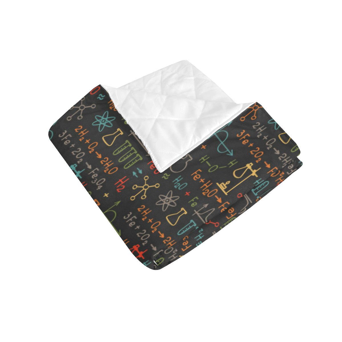 Chemical Pattern Print Design 03 Premium Quilt