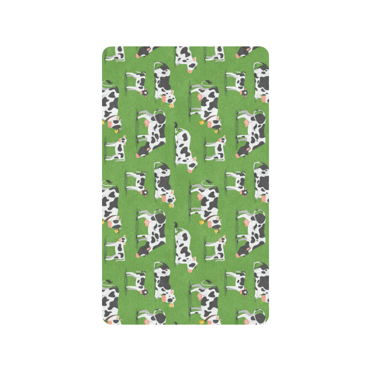 Cow Happy Print Pattern Rubber Doormat