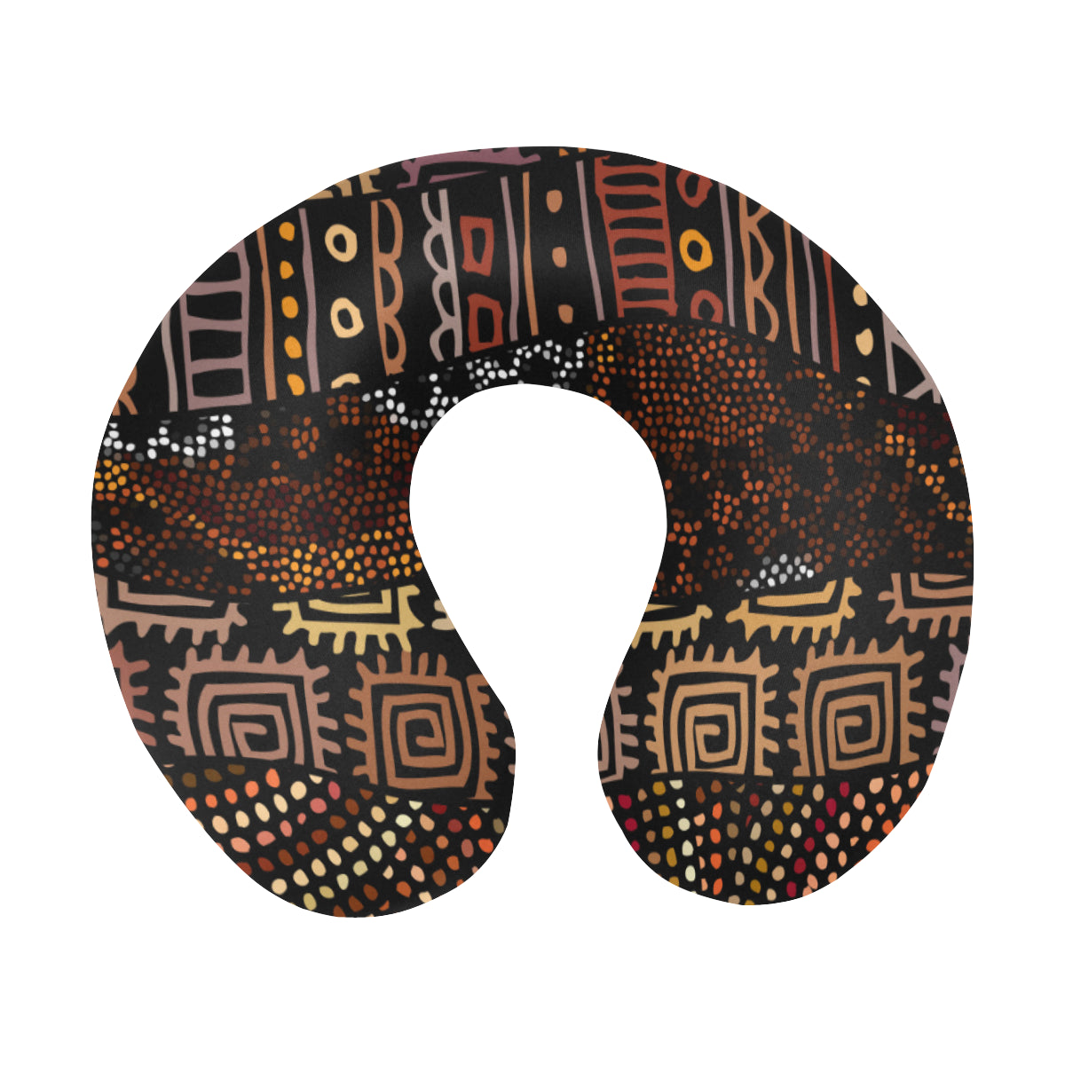 African Pattern Print Design 07 U-Shaped Travel Neck Pillow