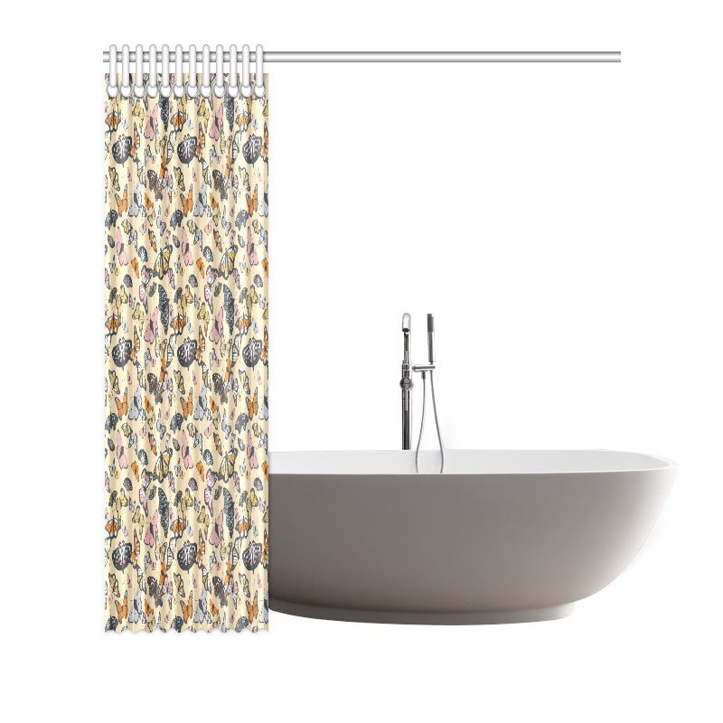 Butterfly Pattern Print Design 04 Shower Curtain